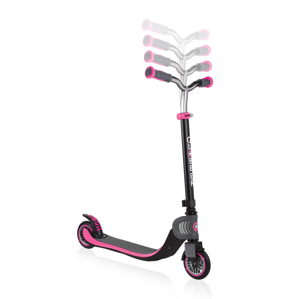 Xe trượt scooter Globber Flow Foldable 125 - Đen/Hồng