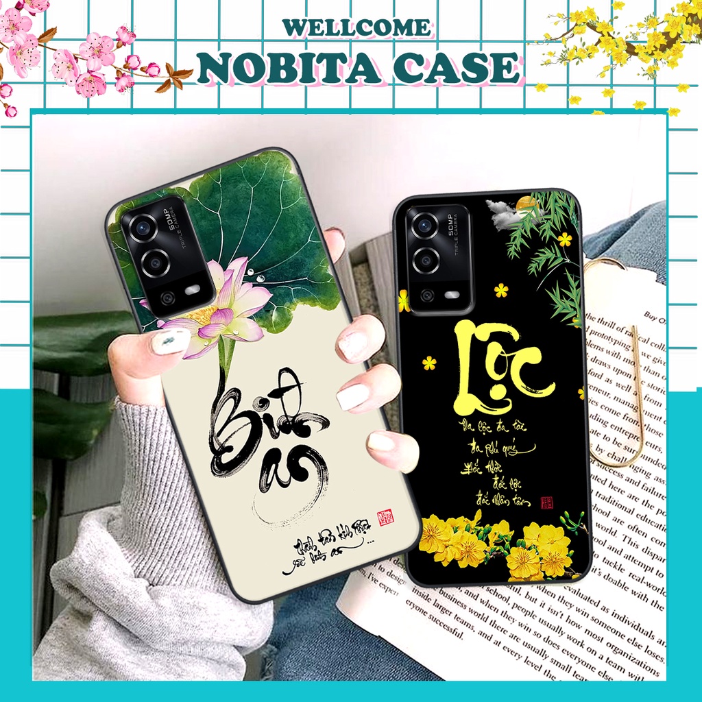 Ốp Oppo A54 / A55 in hình 3D thư pháp,tài lộc ,bình an,bền,đẹp