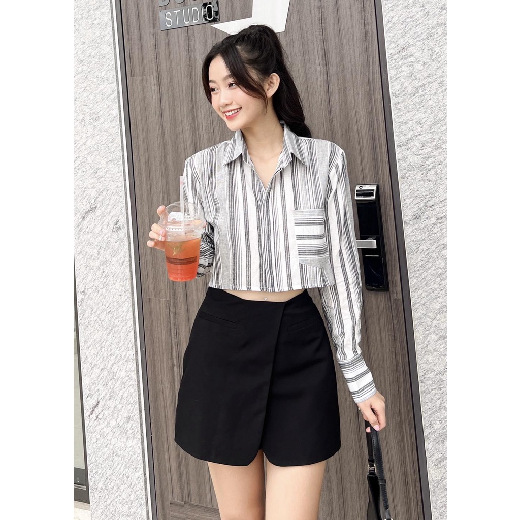 Áo sơ mi CropTop &quot;Malin Top &quot; của EllyClothing