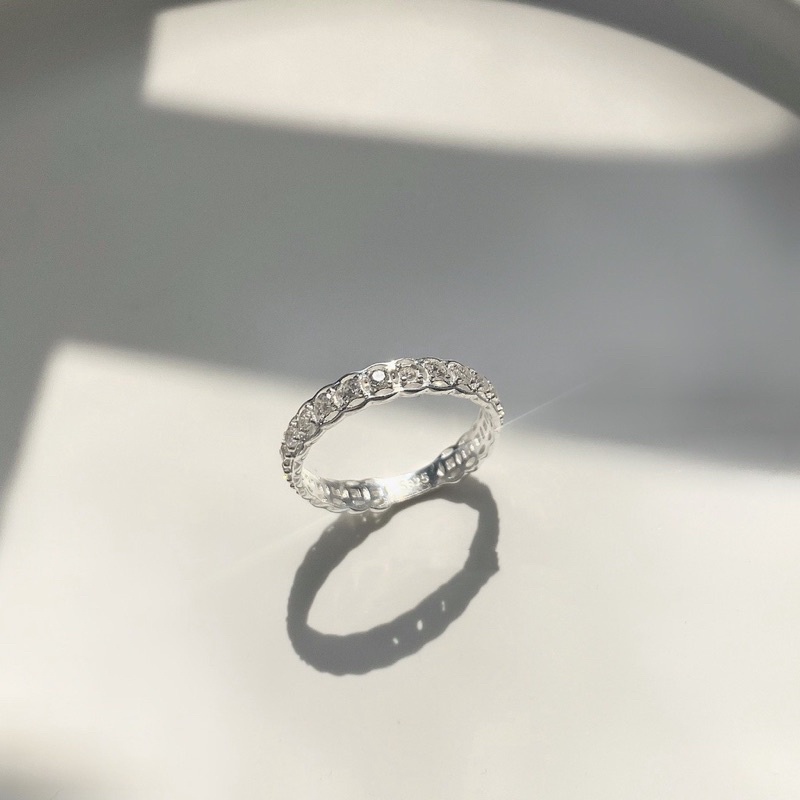 Nhẫn bạc nữ D’rosy kim tiền tài lộc nạm đá cao cấp