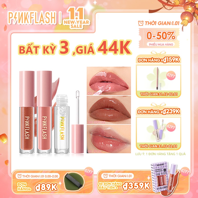 Son bóng lâu trôi chăm sóc môi 11 màu tùy chọn PINKFLASH