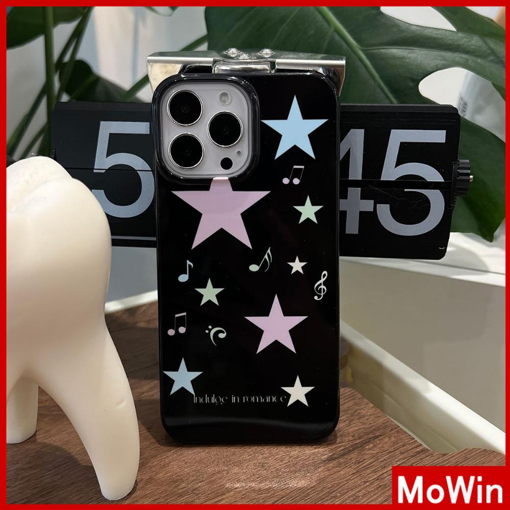 Ốp điện thoại TPU đen in nhiều ngôi sao thích hợp cho iPhone 13 Pro max 12 Pro Max 11 xr xs 7Plus 7 8 14 Pro Max
