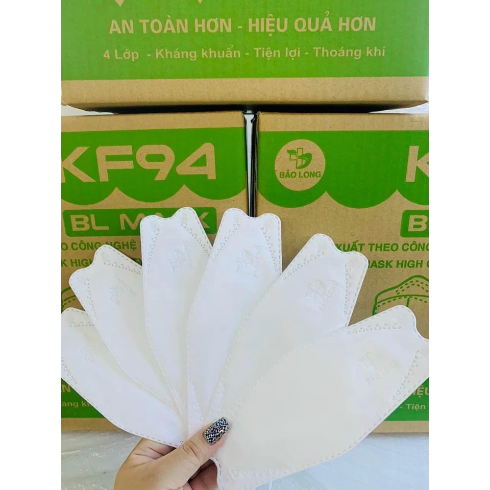 Set 10 Chiếc Khẩu trang 4 Lớp KF94 Bảo Long Chống Bụi Mịn Và Kháng Khuẩn Hàng Cao Cấp Hàn Quốc