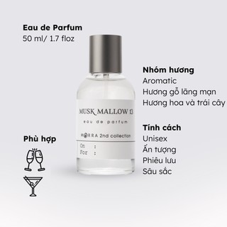Nước Hoa Nam Nữ Morra Musk Mallow 13 Dung Tích 50ml Nguyên Liệu Nhập Từ Pháp Hương Thơm Thuần Khiết, Tinh Tế, Bí Ẩn