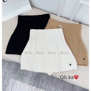 Chân váy dạ quần trong thêu ong