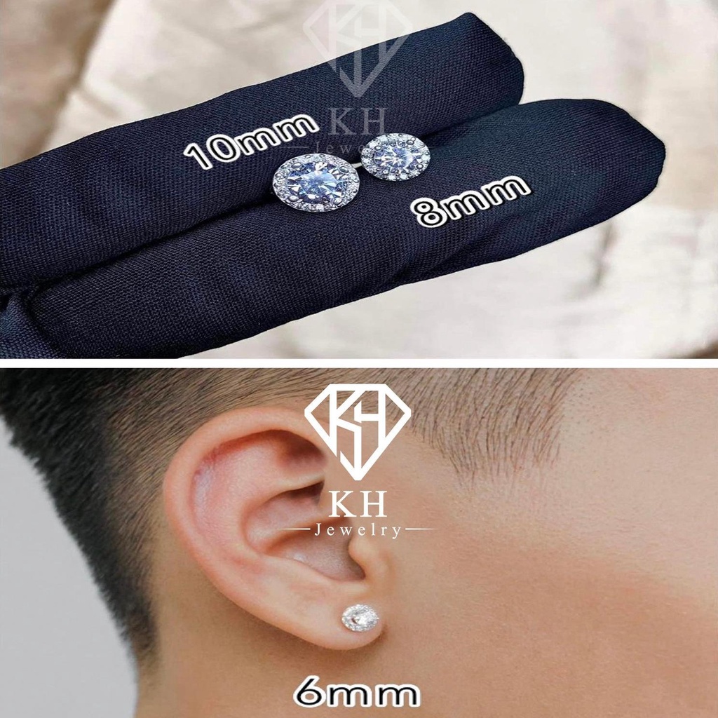 Khuyên Tai Xi Kim Mono Đá Mois.sani.te KHJEM00 - Chốt Vặn