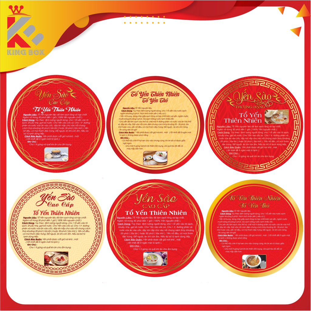 Tem hướng dẫn sử dụng yến sào cao cấp KINGBOX