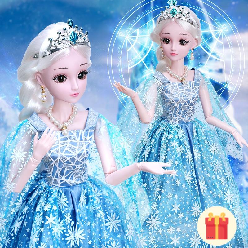Búp bê barbie công chúa elsa đồ chơi cho bé gái có hộp phụ kiện áo váy đầm, quà tặng sinh nhật cho bé