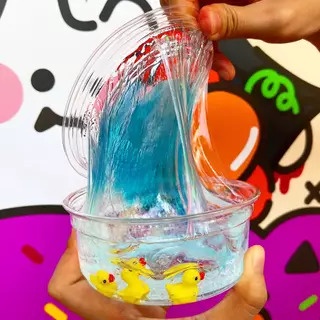 Golden duck (Clear slime) - Slime vịt vàng bơi lội - Clear slime - Slime trong - Đồ chơi xả stress