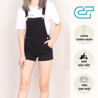 Quần yếm đùi jean rách gấu gập dây đeo tùy chỉnh CP29, CT JEANS