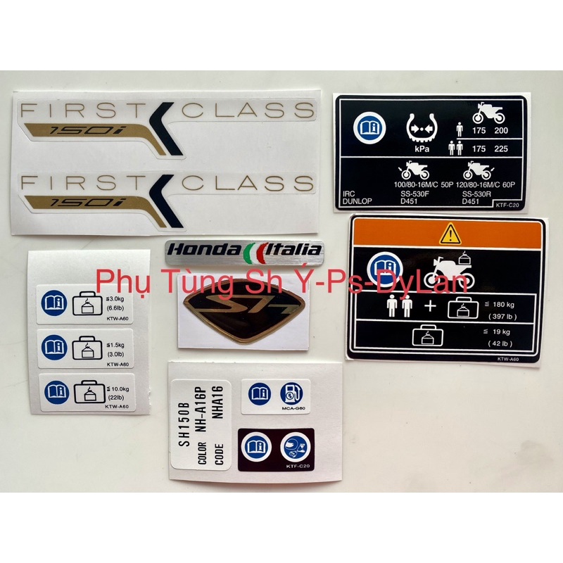 Bộ tem sh ý firstclass đời 2010