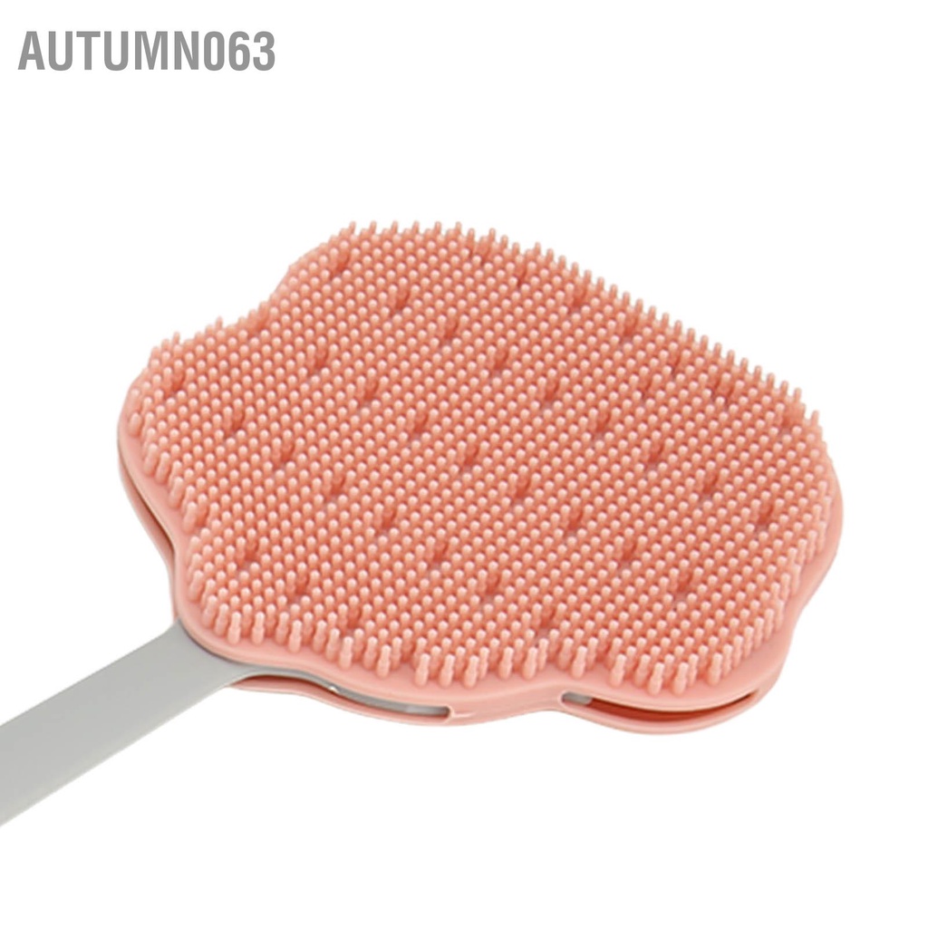 Bàn Chải Tắm Bằng Silicon Tay Cầm Dài Mềm Mại Thoải Mái Tiện Dụng