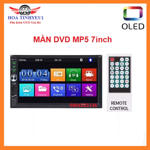 Màn hình DVD cho xe ô tô Đầu MP5, đầu dvd giá rẻ, màn hình 7 inch full HD đa chức năng cho xe ô tô