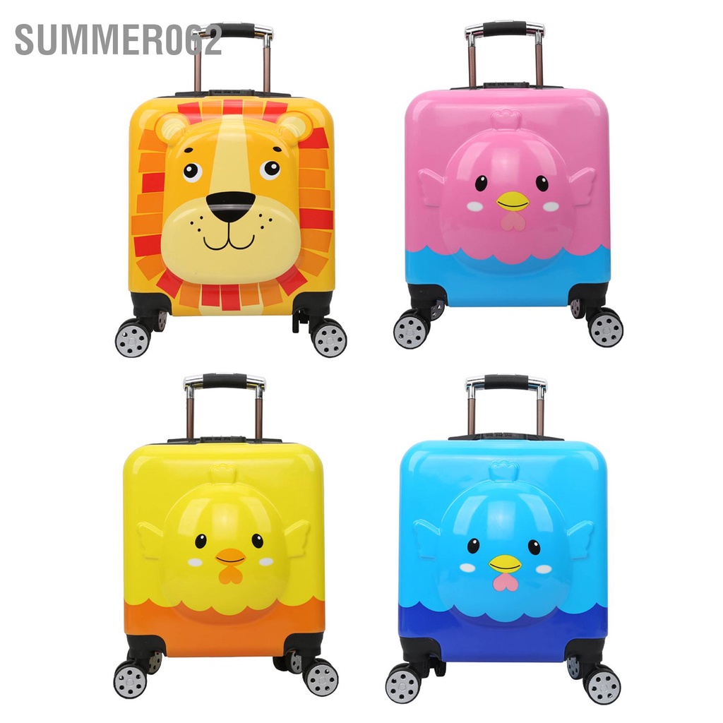 [Hàng Sẵn] Hành lý cho trẻ em Xoay 360 độ Xe đẩy Unisex Hộp đựng đồ mới biết đi với túi ngăn để du lịch 【Summer062】