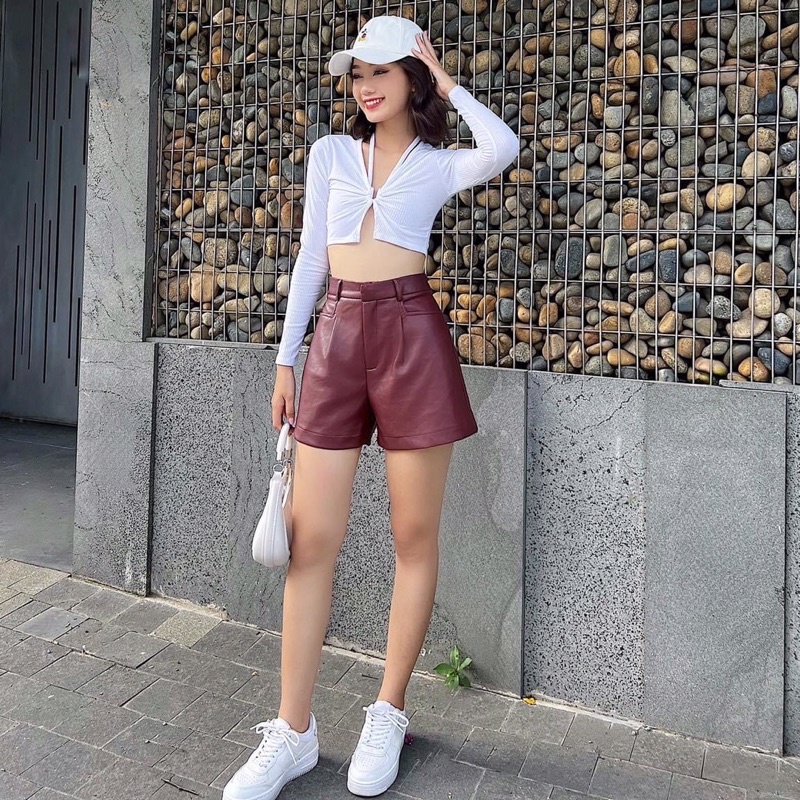 Áo Thun Tay Dài kiểu Phối Khoen Cột A235