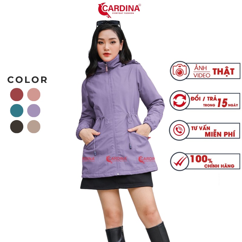 Áo parka nữ Cardina lót lông cừu cao cấp, Áo khoác nữ giữ nhiệt siêu ấm kiểu dáng trending dễ phối đồ