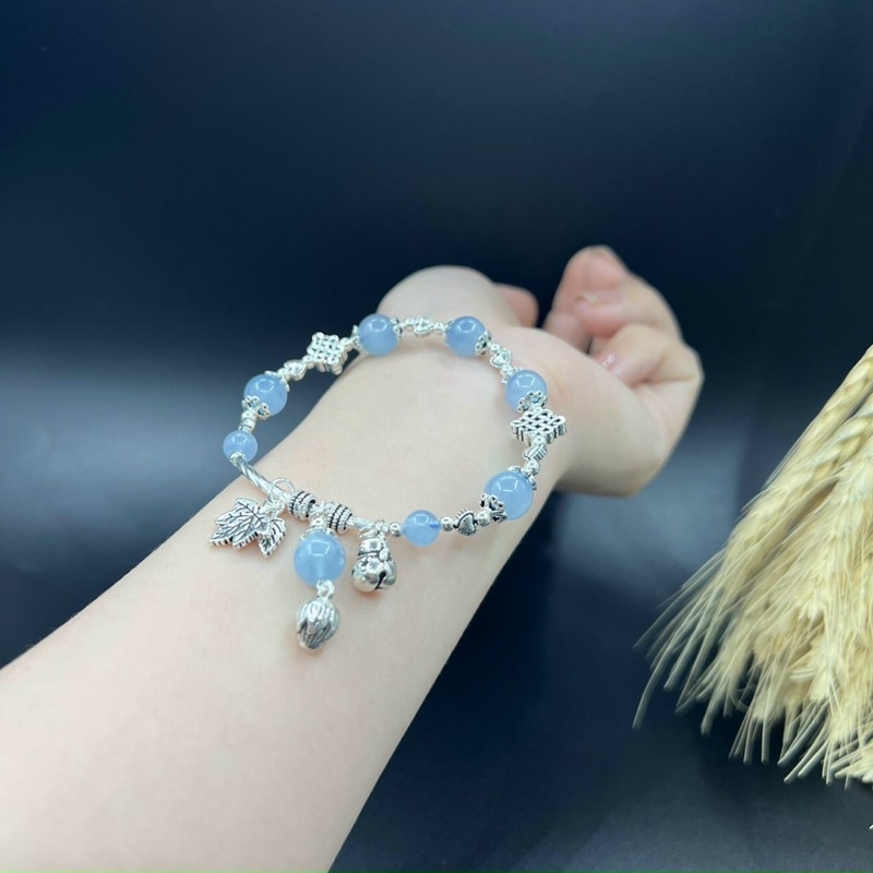 Vòng Tay Đá phong Thuỷ Phối Bạc 925