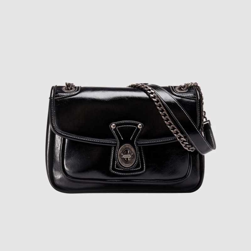 Túi Xách Cỡ Lớn Phối Dây Xích Phong Cách Retro Cho Nữ