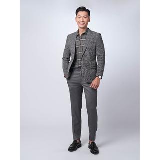 Áo Blazer Demi OWEN BL220703-BL Kẻ Caro Đen Ghi Cho Nam Dễ Phối Đồ Phong Cách Hiện Đại Phóng Khoáng