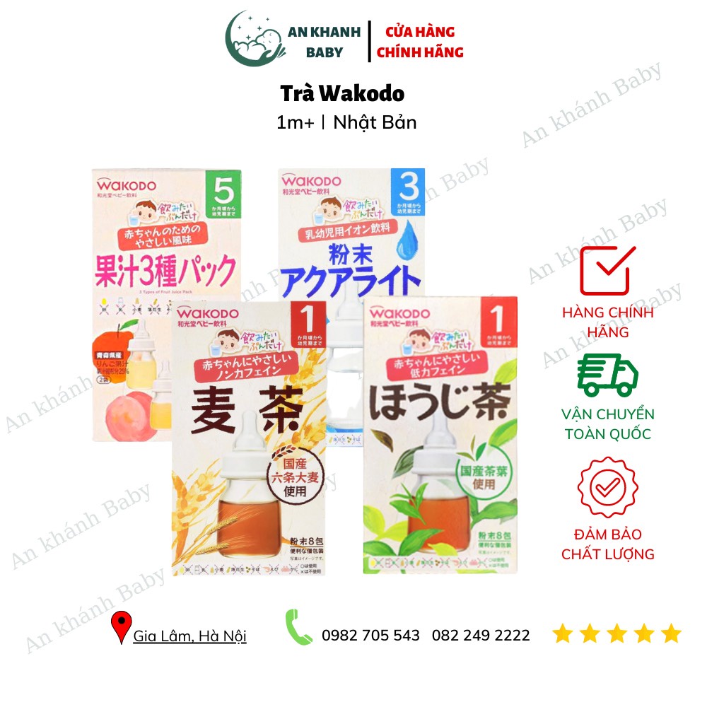 Trà hoa quả Wakodo Nhật Bản cho bé từ 5 tháng tuổi date 5-7/2024