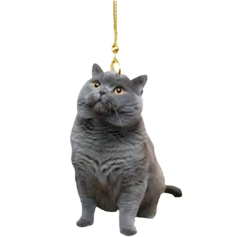 Đồ Chơi Treo Kính Chiếu Hậu Xe Hơi Hình Chó Mèo Mini Bằng Acrylic Dễ Thương