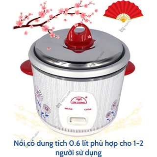 Nồi cơm điện 0.6 lít Kim Cương (Nắp rời)