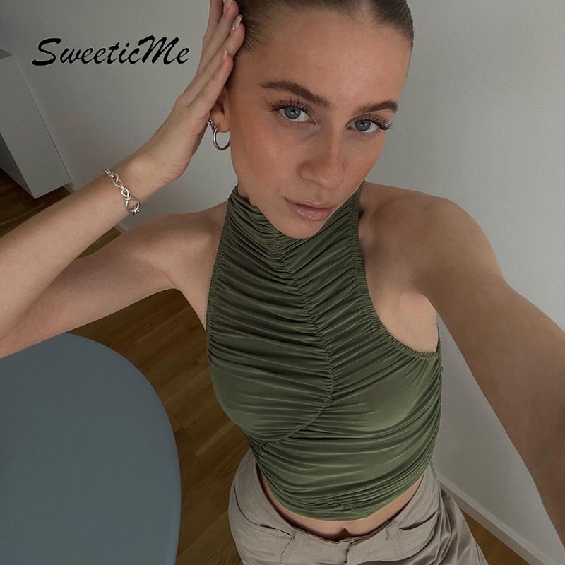 Áo Sát Nách Màu Trơn Dáng Ôm Thời Trang Quyến Rũ Cho Nữ