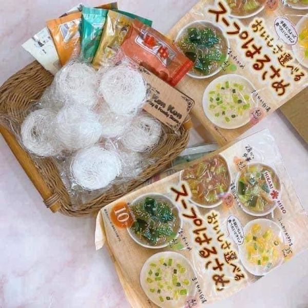 Miến ăn liền Hikari Miso 10 gói ( 4 vị rong biển, thịt heo, gà, trứng )