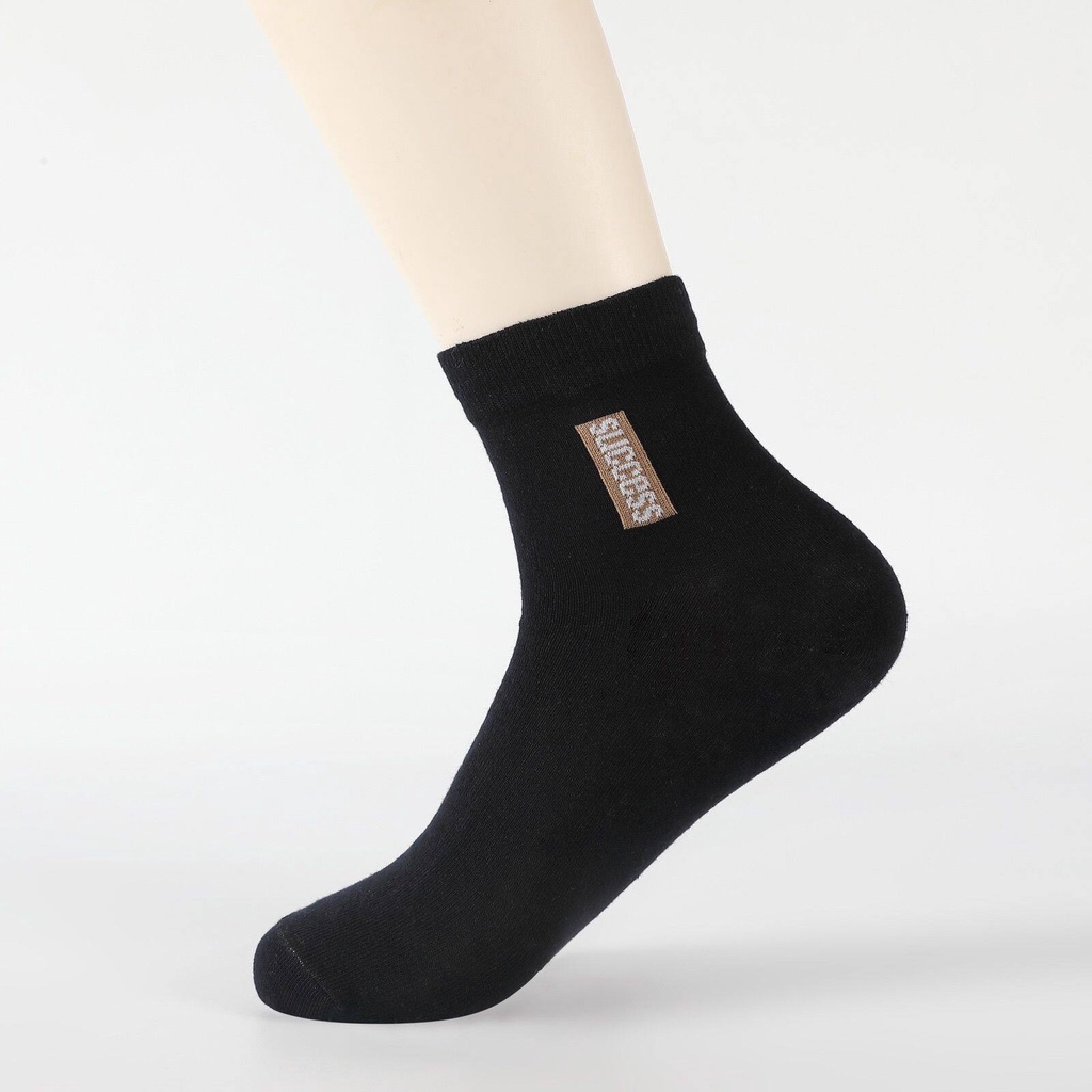 Set 6 Đôi Tất Thể Thao 100% cotton Thấm Hút Mồ Hôi Thời Trang Cho Nam