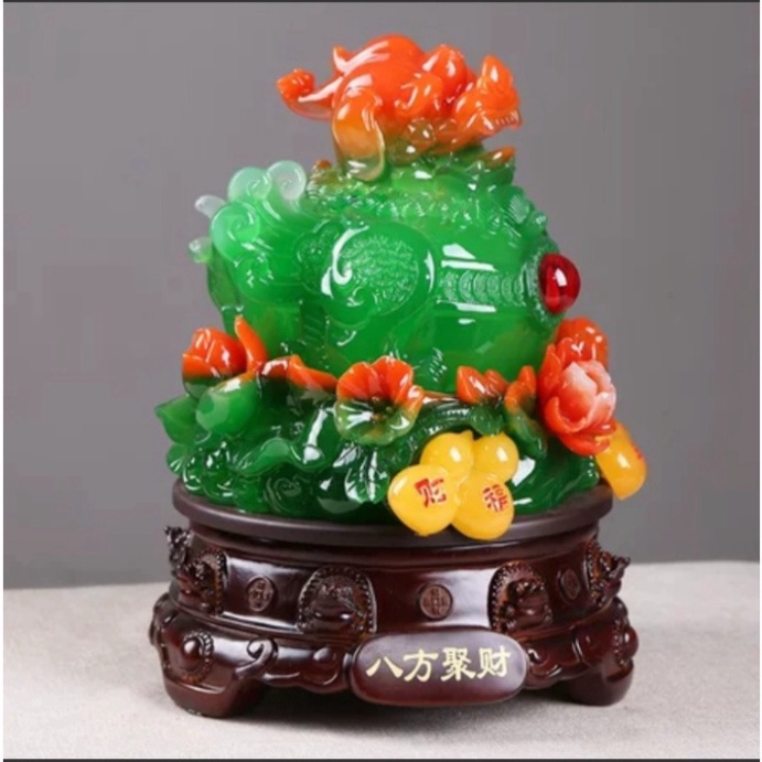 Cóc tỳ để ban thần tài, Tỳ hưu phong thủy, Cóc vàng ngậm tiền phong thủy tài lộc cao 25 cm ngang 20 cm