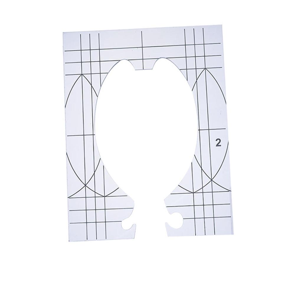 [spl] Bộ 4 Khuôn Rỗng Trong Suốt Chắc Chắn Dùng Để May Vá DIY