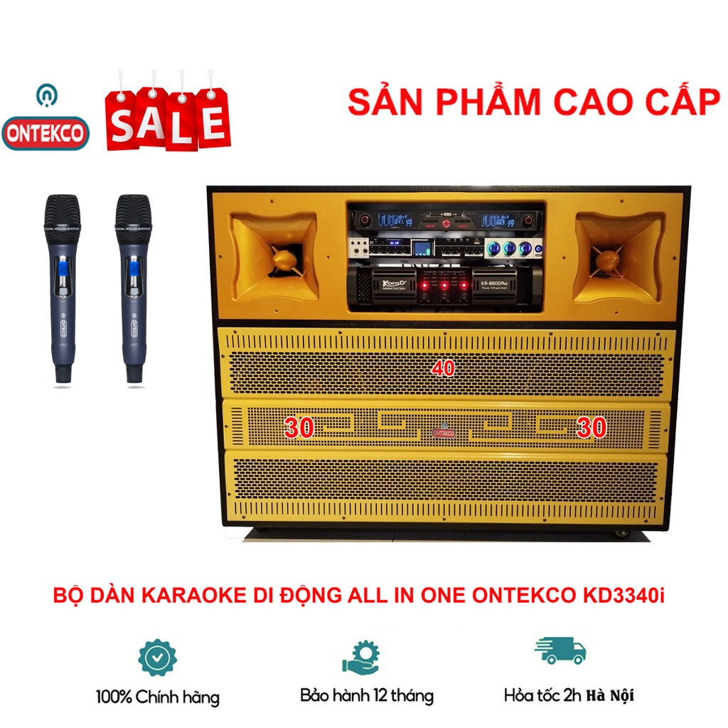 Dàn loa karaoke di động ALL IN 1 ONTEKCO 3340i cao cấp chính hãng.