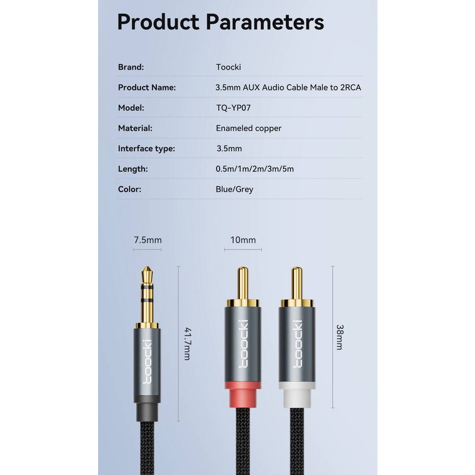 Cáp Âm Thanh Rca 3.5mm Sang 2RCA 3.5mm Sang 2RCA Chuyên DụNg Cho TV PC