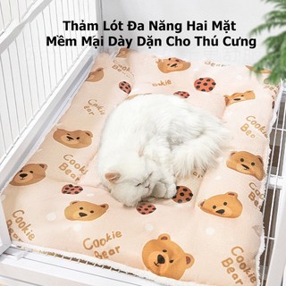 Thảm Lót Đa Năng Hai Mặt Mềm Mại Dày Dặn Cho Thú Cưng
