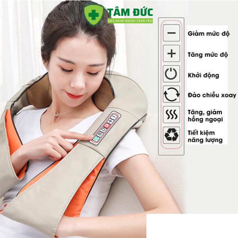 Máy Massage Cổ Vai Gáy Hồng Ngoại 6D HM-V85 , Đai mát xa đa năng, matxa vai gáy, bụng, Cổ, lưng eo, chân tay