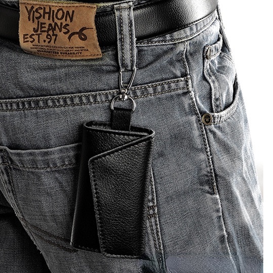 1 Túi Da Đựng Chìa Khóa Xe Hơi Mini Màu Đen Thời Trang Cho Nam Và Nữ