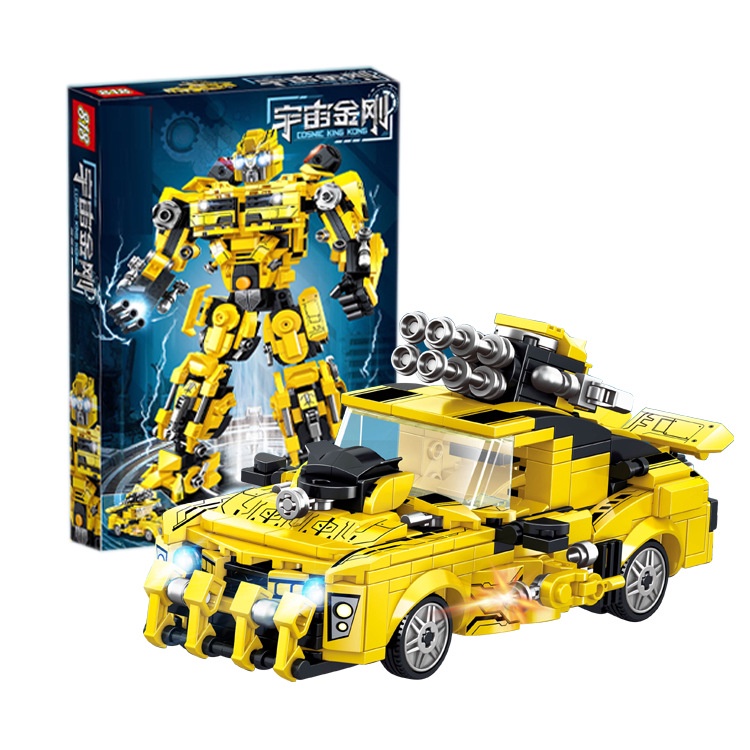 Lego đồ chơi xếp hình Tran.former Xe ô tô biến hình thành robot đồ chơi robot biến hình 815 chi tiết  2 trong 1