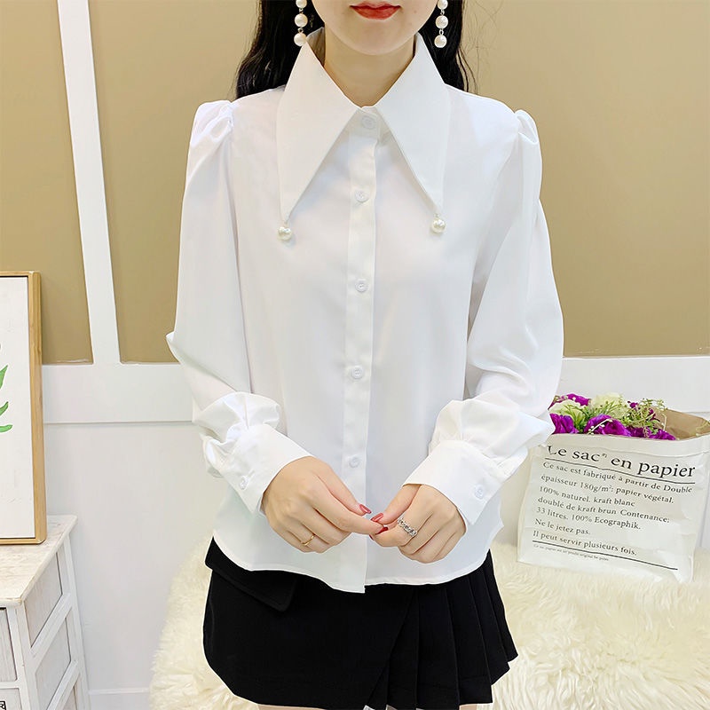 Áo Sơ Mi Trắng Tay Dài Thời Trang Công Sở 2023