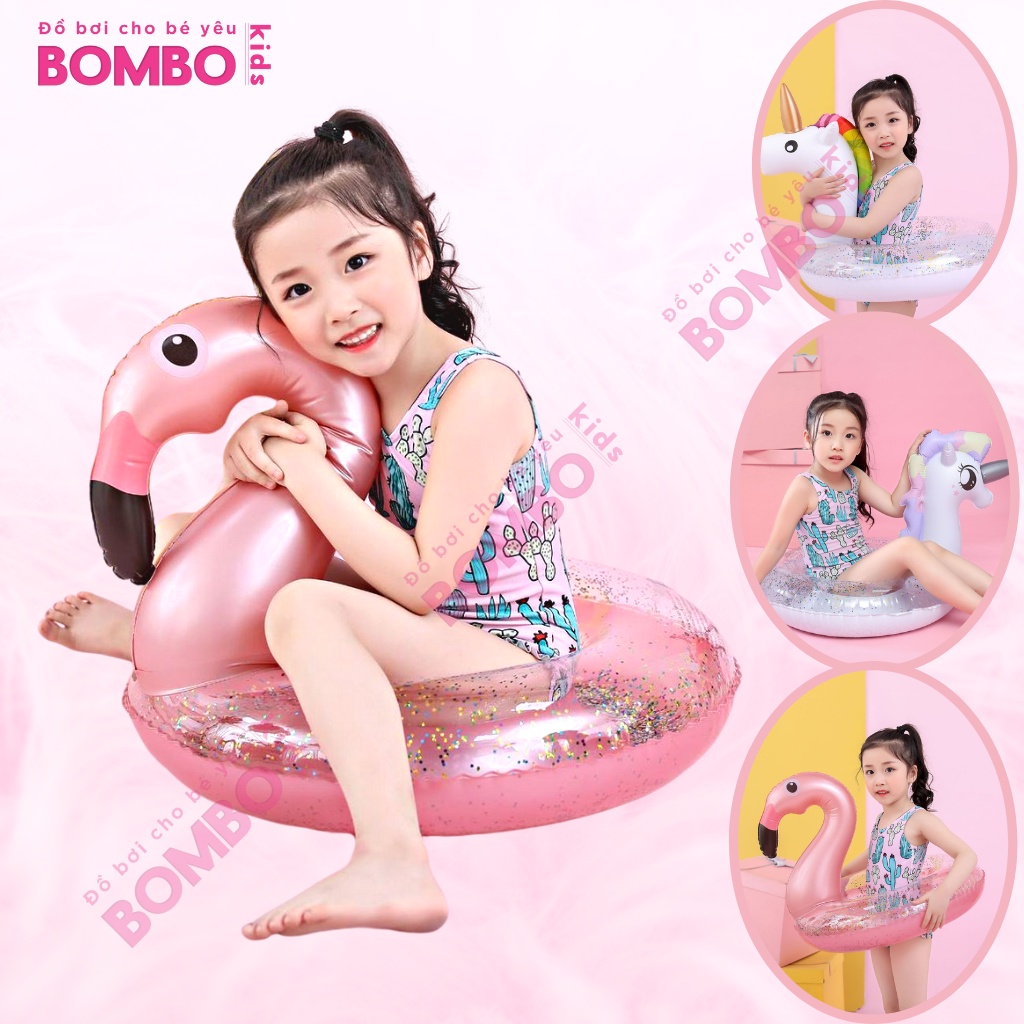 Phao tròn hồng hạc kỳ lân kim tuyễn đẹp