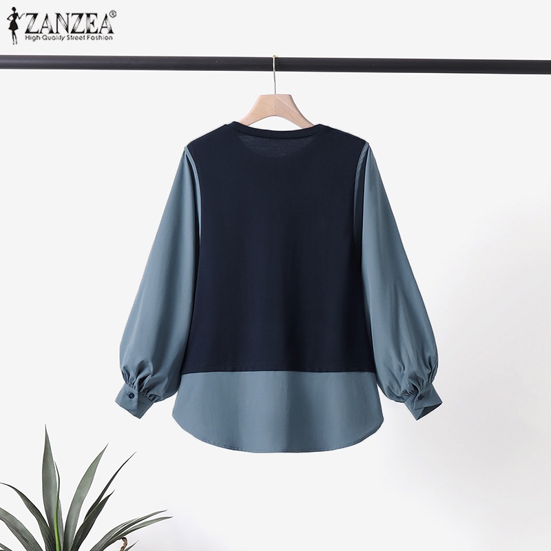 Zanzea Áo Nữ Tay Dài Giả Hai Lớp Thời Trang Quyến Rũ
