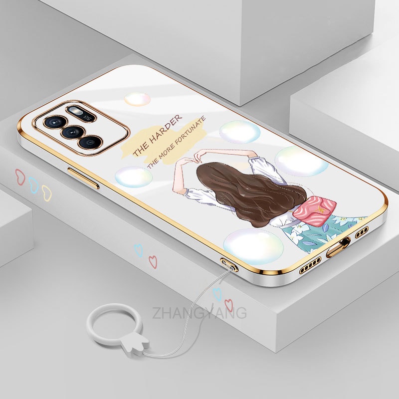 ốp lưng oppo reno 6z 5g Ốp Điện Thoại TPU Dẻo Họa Tiết Hoạt Hình Dễ Thương Phụ nữ Cho oppo reno 6z 5g