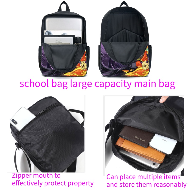 Ba Lô Đi Học In Họa Tiết Hoạt Hình NARUTO Dành Cho Nam Và Nữ