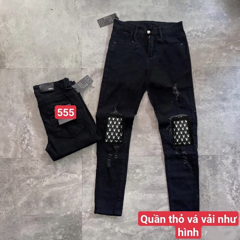 Quần jean nam quần bò nam cao cấp rách gối khoá kéo co gãn