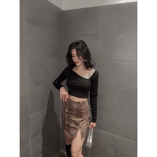 Áo Cổ Lệch Tay Dài
