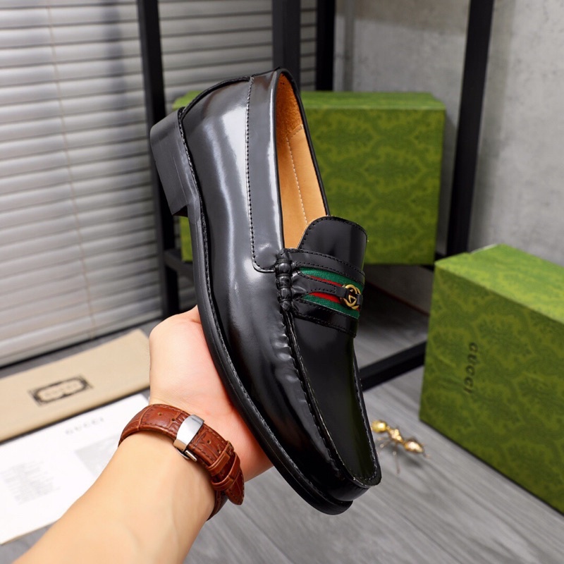 Giày lười nam giày công sở da thật cao cấp Gucci GC