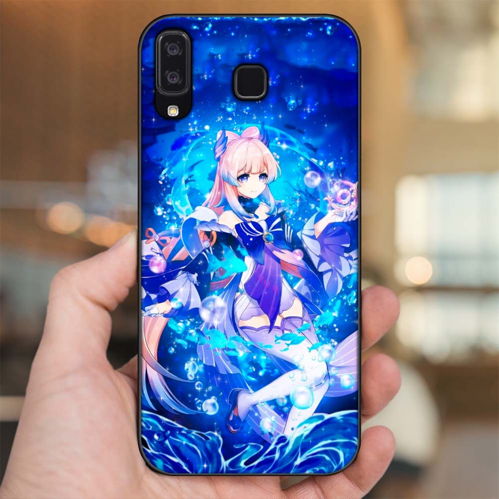 Ốp lưng Samsung A8 Star viền đen in hình Sangonomiya Kokomi Genshin Impact