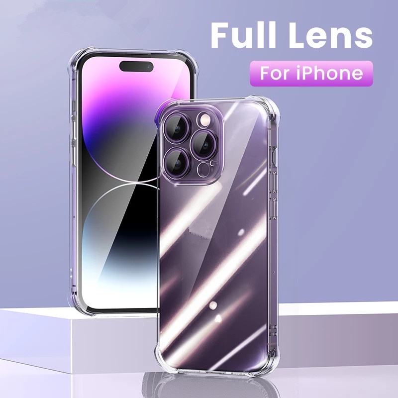 Compatible For iPhone 15 14 13 12 11 Pro Max 7 8 6 6s Plus SE 2020 X XS Max Ốp lưng mềm chống sốc trong suốt cho