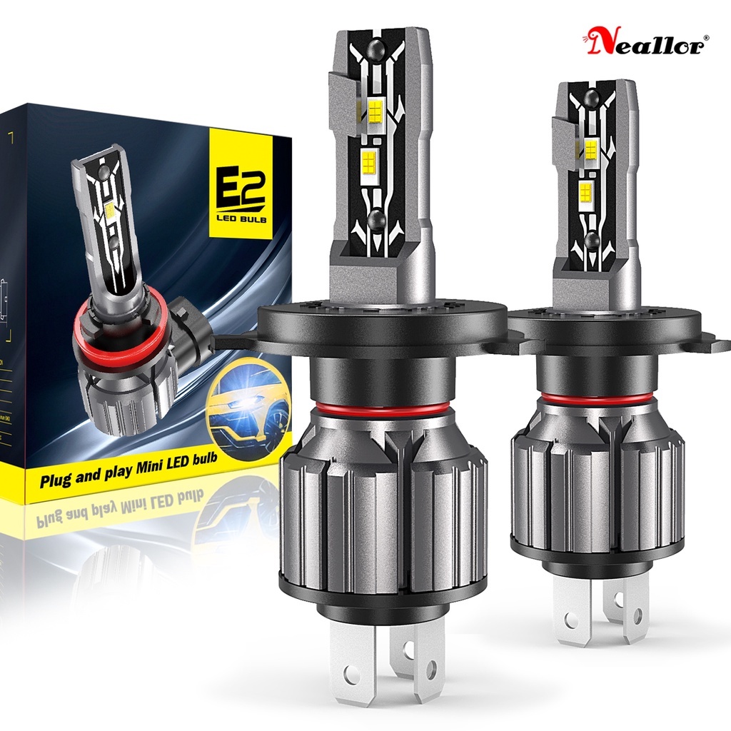 Set 2 Đèn Pha LED Canbus 50W 20000LM H4 H7 H8 H9 H11 9005 HB3 Hir2 9012 HB2 9003 6000k 12V 6000k Hổ Phách 3000k Cho Xe Hơi
