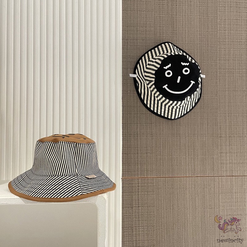 Nón Vành Tròn Họa Tiết Biểu Tượng Cảm Xúc Màu Sắc Phong Cách Nhật Bản Cho Bé