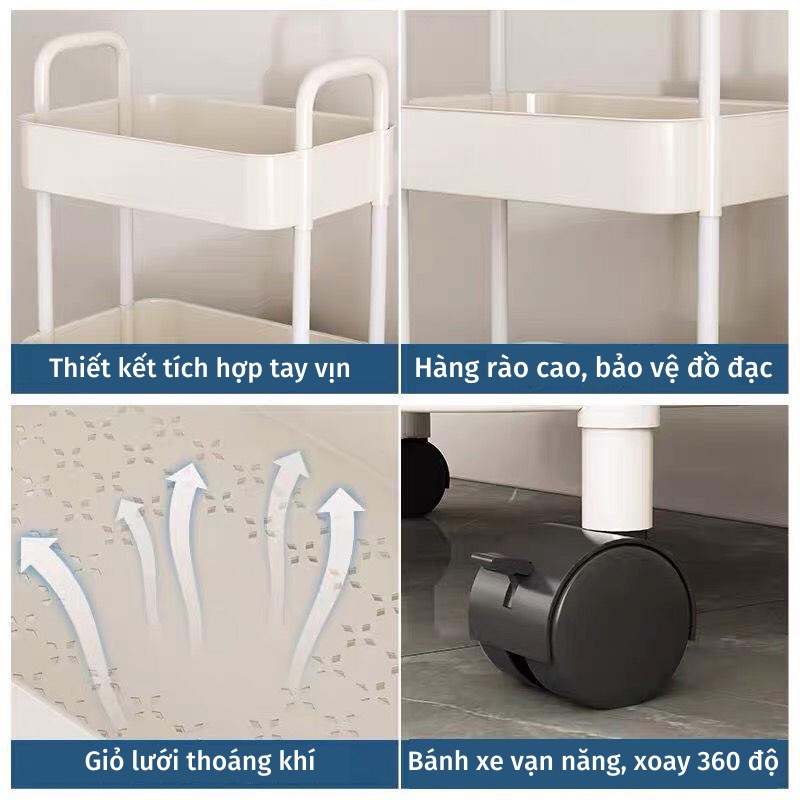 Kệ Đựng Đồ Đa Năng Kệ Để Đồ Thiết Kế Tinh Tế Dễ Dàng Di Chuyển LEON_OFFICIAL